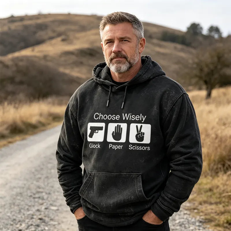Choose Wisely Glock Paper Scissors Hoodies