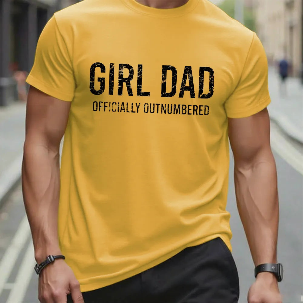 Girl Dad Officially Outnumbered Funny Gift T-shirt