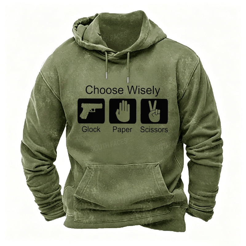 Choose Wisely Glock Paper Scissors Hoodies