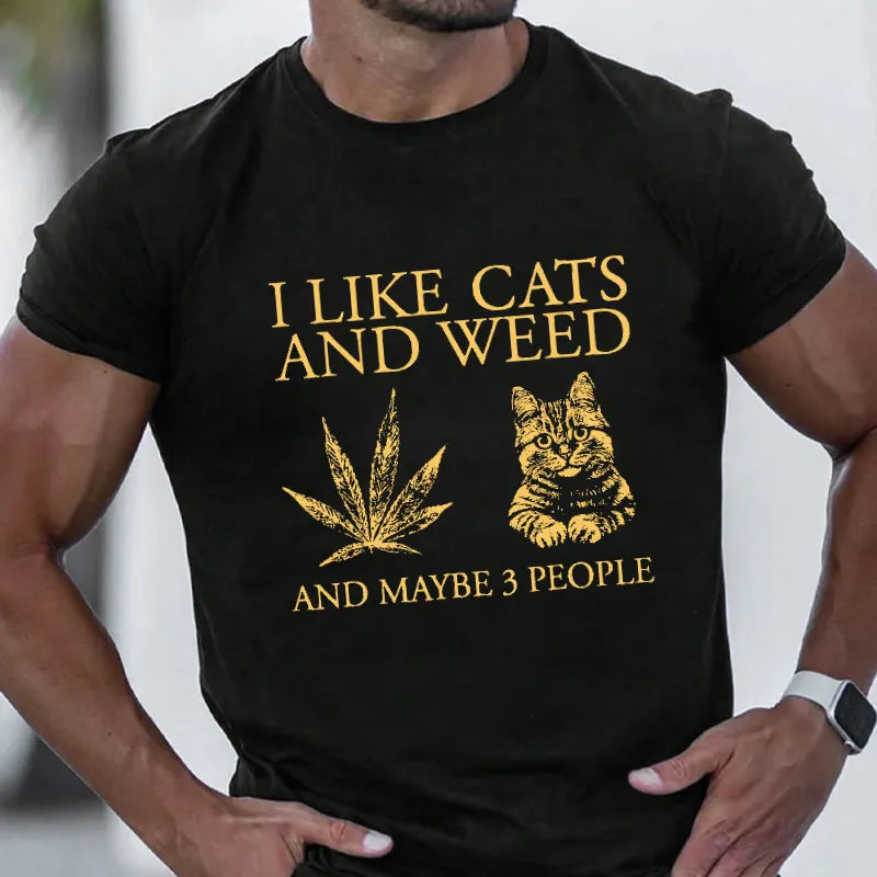 I Like Cats  And Maybe 3 People T-shirt