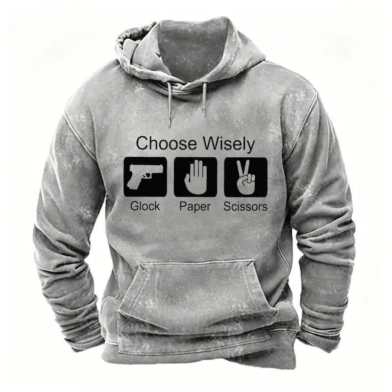 Choose Wisely Glock Paper Scissors Hoodies