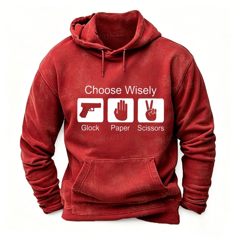 Choose Wisely Glock Paper Scissors Hoodies
