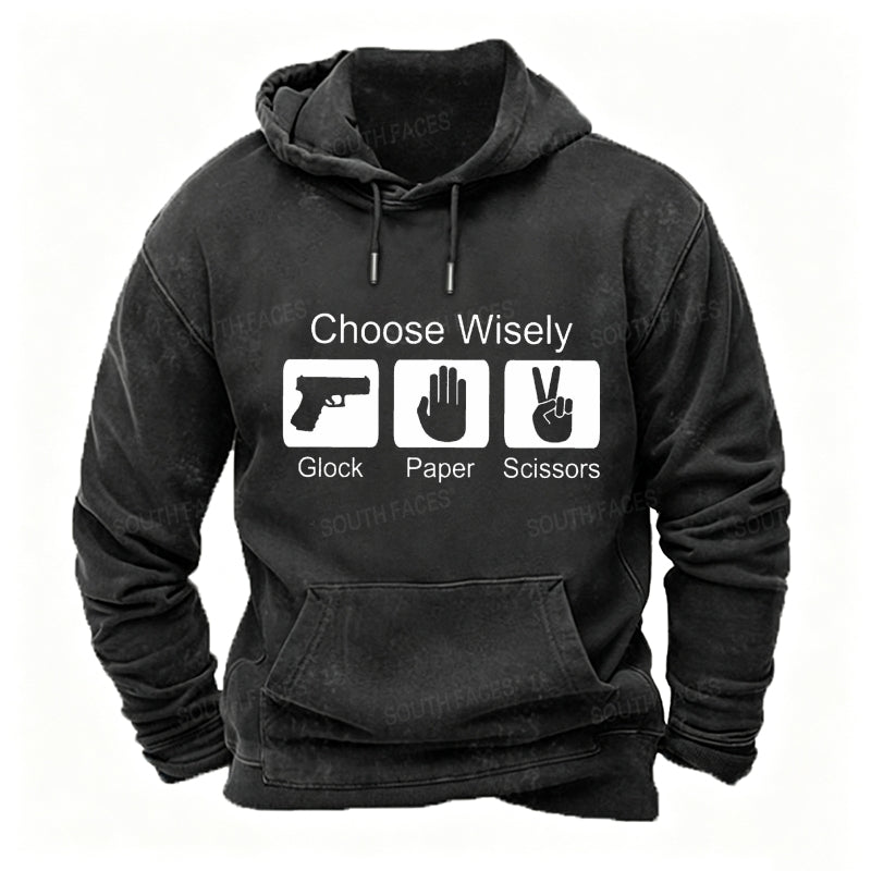 Choose Wisely Glock Paper Scissors Hoodies