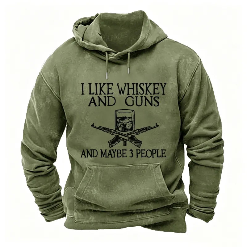 I Like Whiskey And Guns And Maybe 3 People Funny  Hoodies